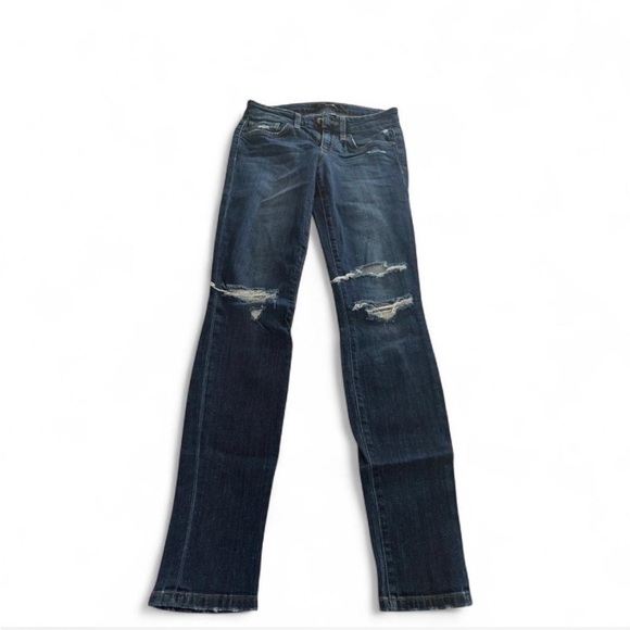 Joe's Jeans Denim - Joe's Jeans Dark Blue Distressed Straight Leg Women Jeans